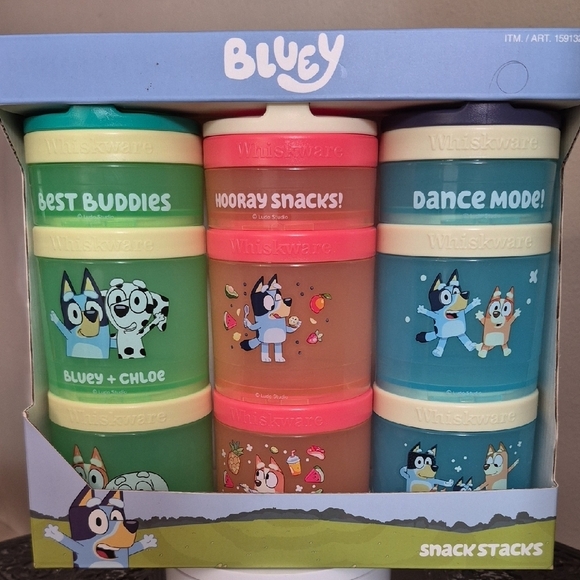 Bluey Other - Bluey Snack Stacks - Colorful Kids Containers